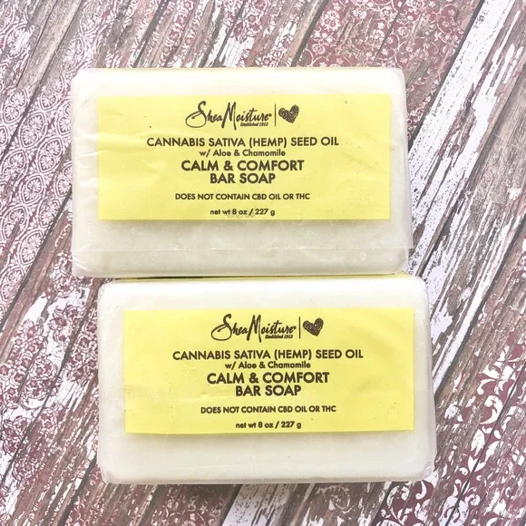 Shea Moisture Sativa Hemp Seed Oil Calm Comfort Bar Soap Size 8 Oz Lot Of 2 - Picture 5 of 6